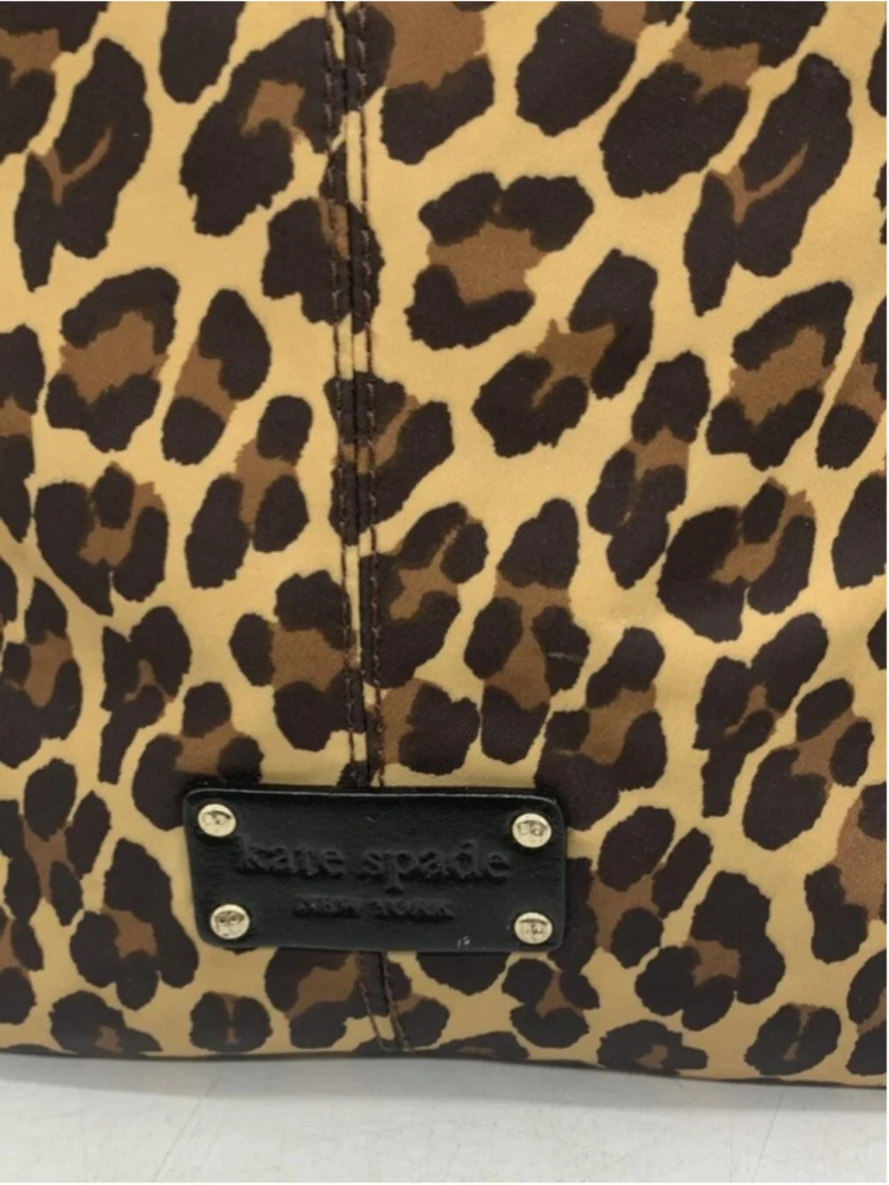 Kate Spade New York Leopard Print Nylon Hobo Bag